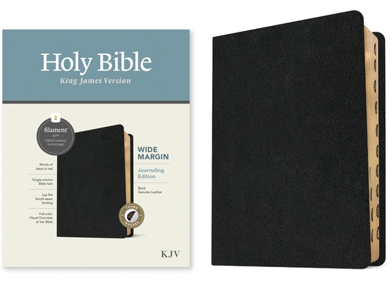 KJV Wide Margin Bible, Filament-Enabled Edition (Genuine Leather, Black, Indexed, Red Letter) Bible Tyndale House Publishers