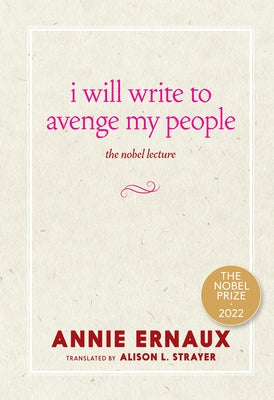 I Will Write to Avenge My People: The Nobel Lecture Paperback Seven Stories Press