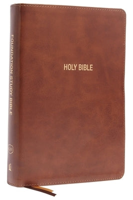 Kjv, Foundation Study Bible, Large Print, Leathersoft, Brown, Red Letter, Comfort Print: Holy Bible, King James Version by Thomas Nelson