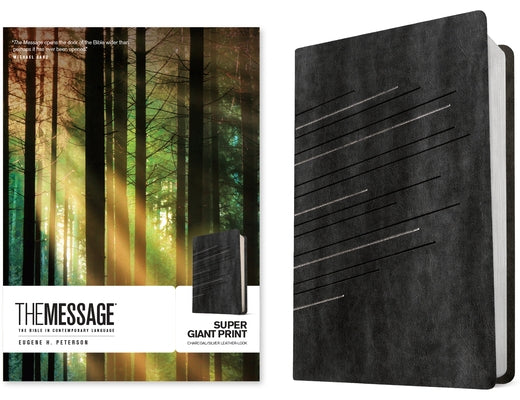The Message Super Giant Print (Leather-Look, Charcoal/Silver) Bible NavPress Publishing Group