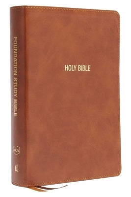 Nkjv, Foundation Study Bible, Large Print, Leathersoft, Brown, Red Letter, Thumb Indexed, Comfort Print: Holy Bible, New King James Version Bible Thomas Nelson