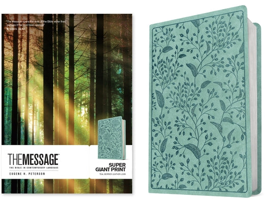 The Message Super Giant Print (Leather-Look, Teal Berries) Bible NavPress Publishing Group