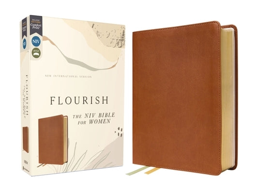 Flourish: The NIV Bible for Women, Leathersoft, Brown, Comfort Print Bible Zondervan