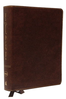 NKJV, Journal the Word Bible, Bonded Leather, Brown, Red Letter Edition, Comfort Print: Reflect, Journal, or Create Art Next to Your Favorite Verses Bible Thomas Nelson