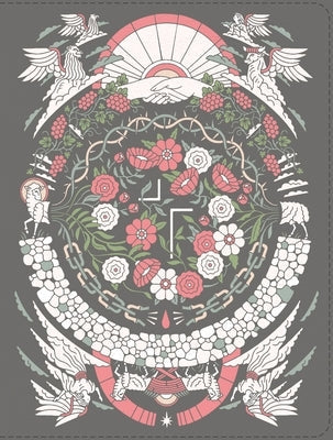 The Jesus Bible Artist Edition, Niv, Leathersoft, Gray Floral, Thumb Indexed, Comfort Print Bible Zondervan