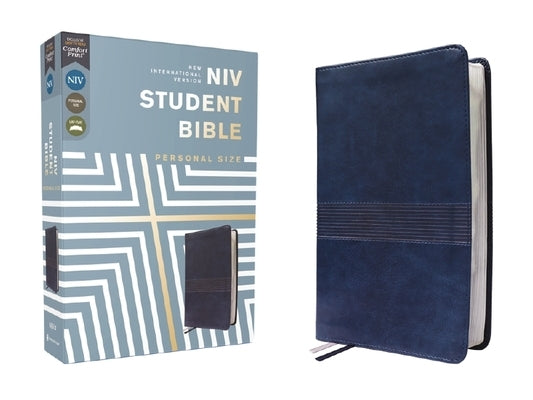Niv, Student Bible, Personal Size, Leathersoft, Navy, Comfort Print Bible Zondervan