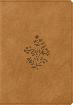 ESV Single Column Journaling Bible, Large Print (Trutone, Nubuck Caramel, Wildflower Design) by