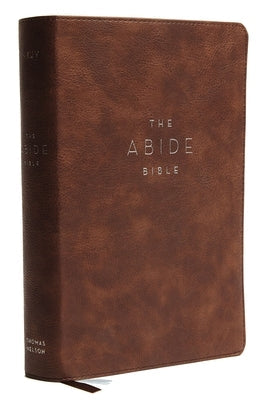 NKJV, Abide Bible, Leathersoft, Brown, Red Letter Edition, Comfort Print: Holy Bible, New King James Version Thomas Nelson