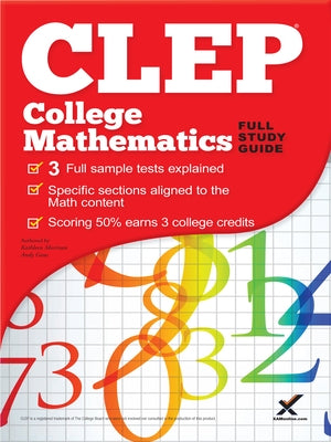 CLEP College Mathematics 2017 Paperback Xamonline.com