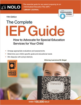 The Complete IEP Guide: How to Advocate for Your Special Ed Child Paperback NOLO