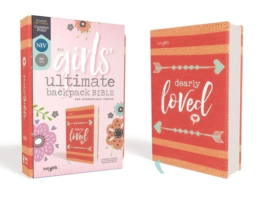 Niv, Girls' Ultimate Backpack Bible, Faithgirlz Edition, Compact, Flexcover, Coral, Red Letter Edition, Comfort Print Bible Zonderkidz