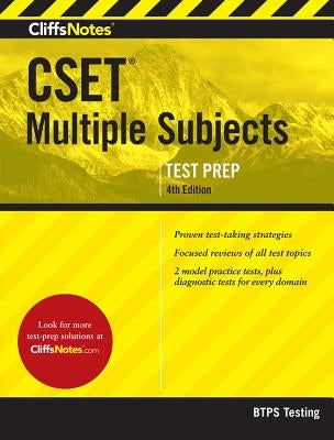 Cliffsnotes CSET Multiple Subjects: 4th Edition (Revised) Paperback Cliffsnotes