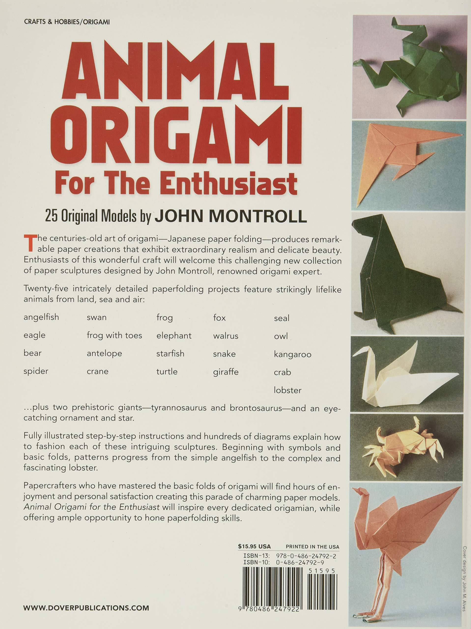 Animal Origami for the Enthusiast: Step-By-Step Instructions in - CA Corrections Bookstore