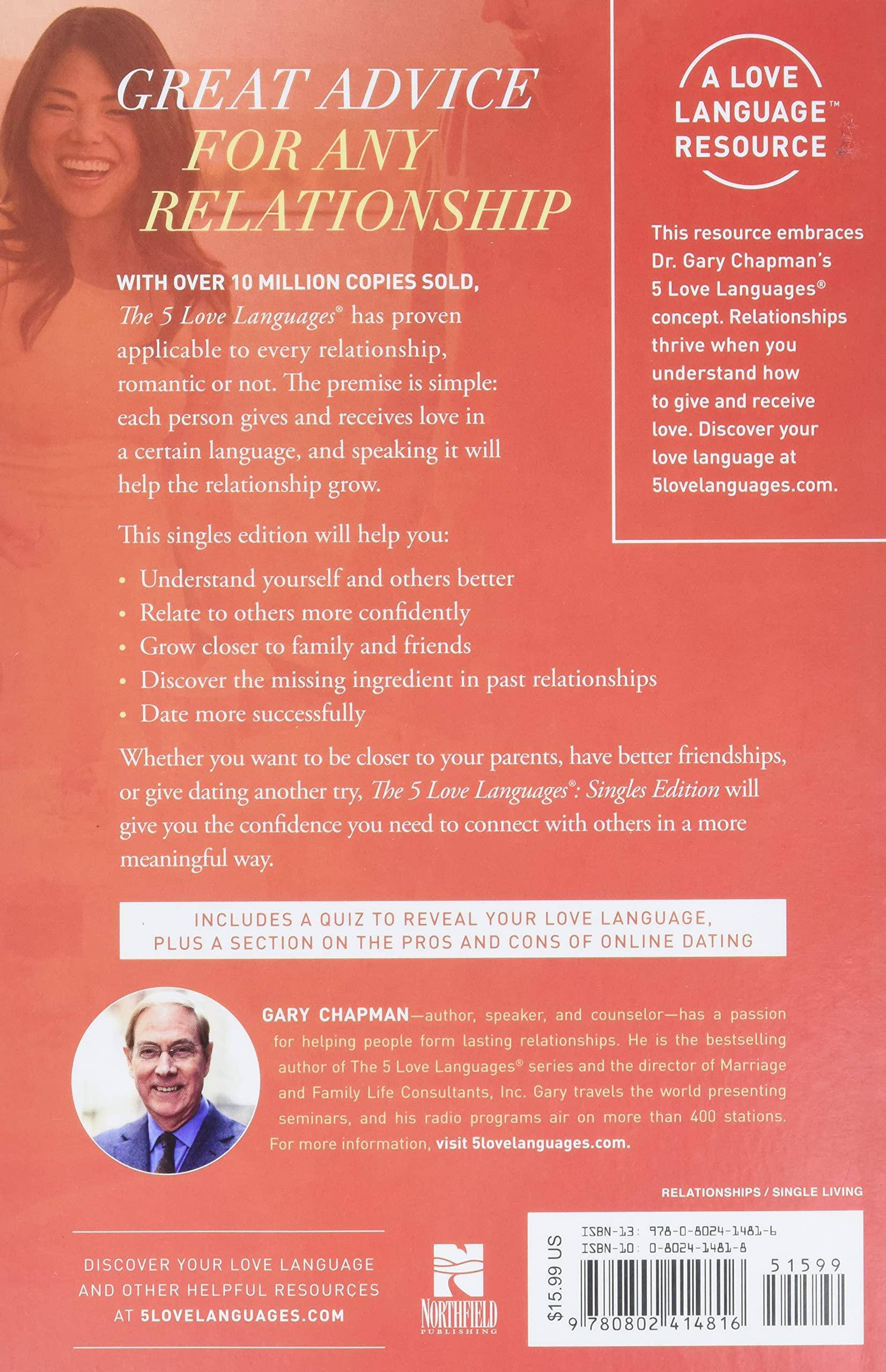 The 5 Love Languages Singles Edition: The Secret That Will Revolutionize Your Relationships Family & Relationships Gary Chapman