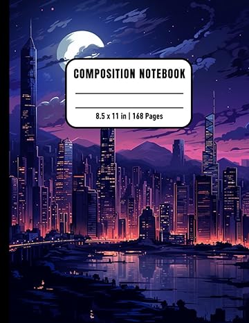 Night Skyscraper Composition Notebook For Inmates: Blank Sketch Book For Men And Women In Jail, Colorful Unrulled Black Journal For Journaling Note ... 168 Pages, Gift For Night Skyscraper Lovers - CA Corrections Bookstore