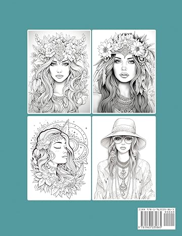 Boho woman coloring book for inmates Paperback - CA Corrections Bookstore