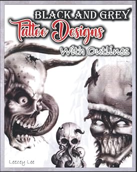 Black and Grey Tattoo Designs With Outlines