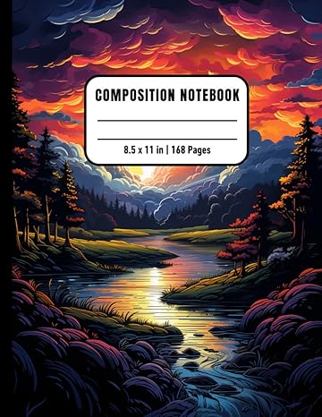 Nature Landscapes Composition Notebook For Inmates: Blank Sketch Book For Men And Women In Jail, Colorful Unrulled Black Journal For Journaling Note ... 168 Pages, Gift For Nature Scenes Lovers - CA Corrections Bookstore