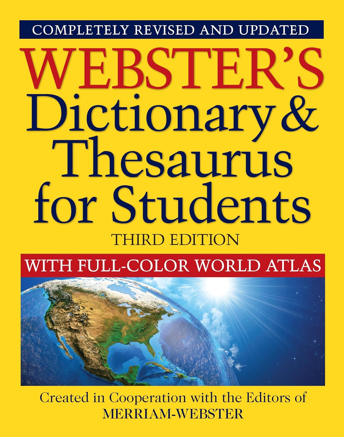 Webster's Dictionary & Thesaurus for Students with Full-Color World Atlas, Third Edition