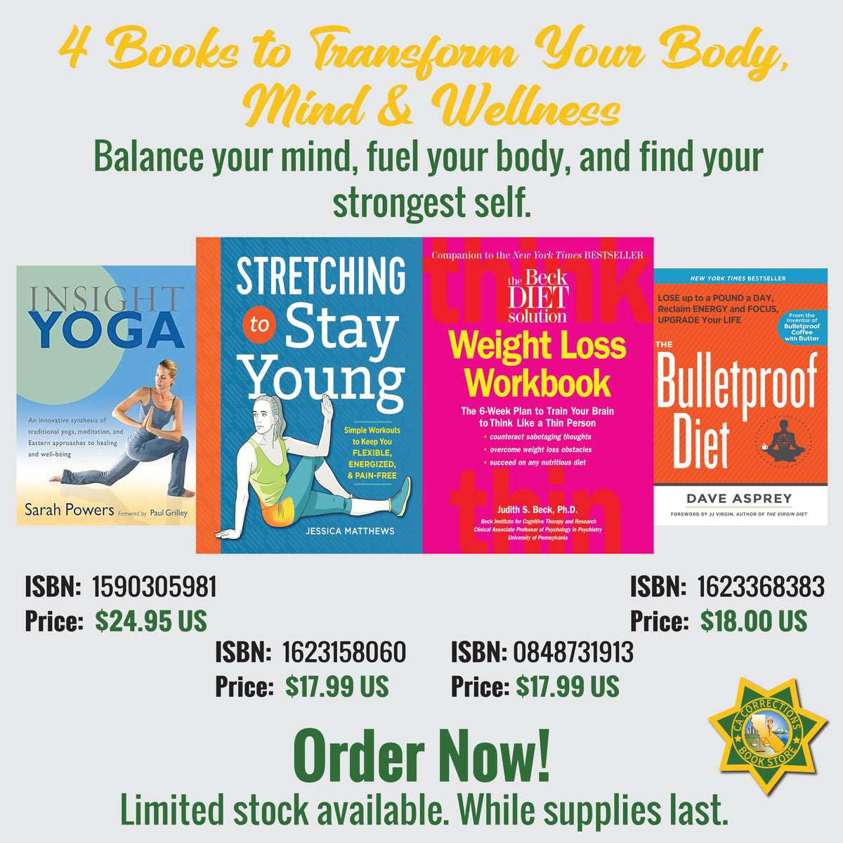 4 Books to Transform Your Body, Mind & Wellness Bundle