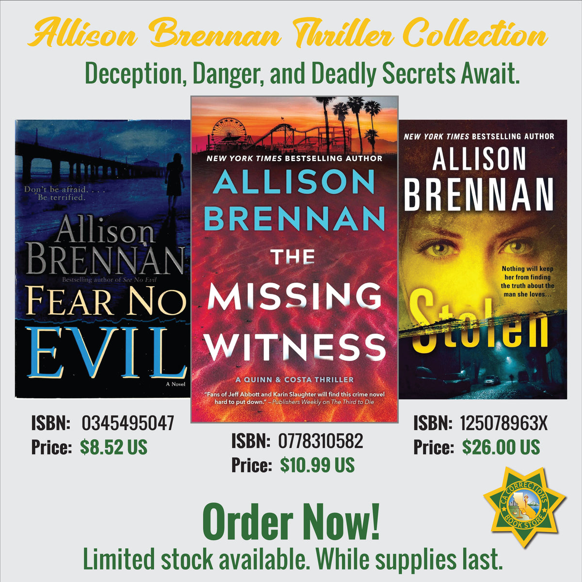 Allison Brennan Thriller Collection