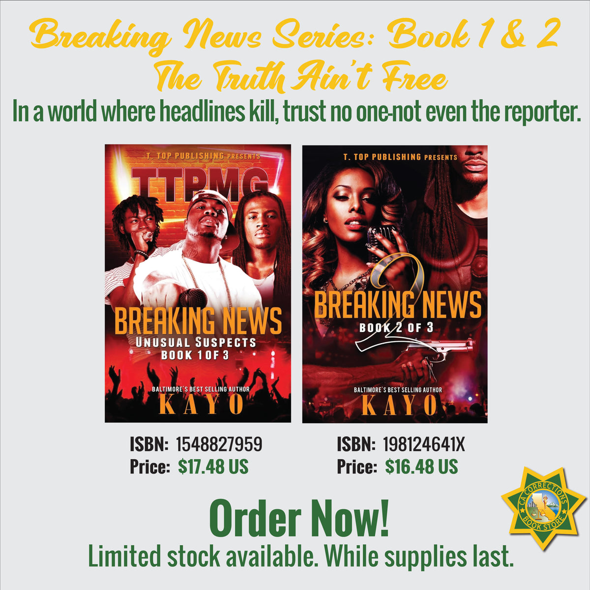 Breaking News Series Book 1 and 2 Bundle — Unusual Suspects by Kayo, T. Top Publishing, Baltimore Bestselling Author