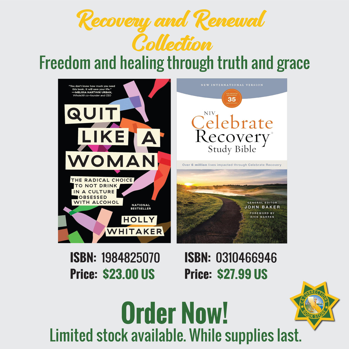 Recovery and Renewal Collection featuring Quit Like a Woman and the NIV Celebrate Recovery Study Bible