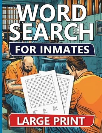 Word Search Book For Inmates Men Easy, Medium & Hard Puzzles For Adults With Solutions, Fun And Brain-Challenging Puzzle Activity, Puzzlers Books For Beginners And Advanced Paperback - CA Corrections Bookstore