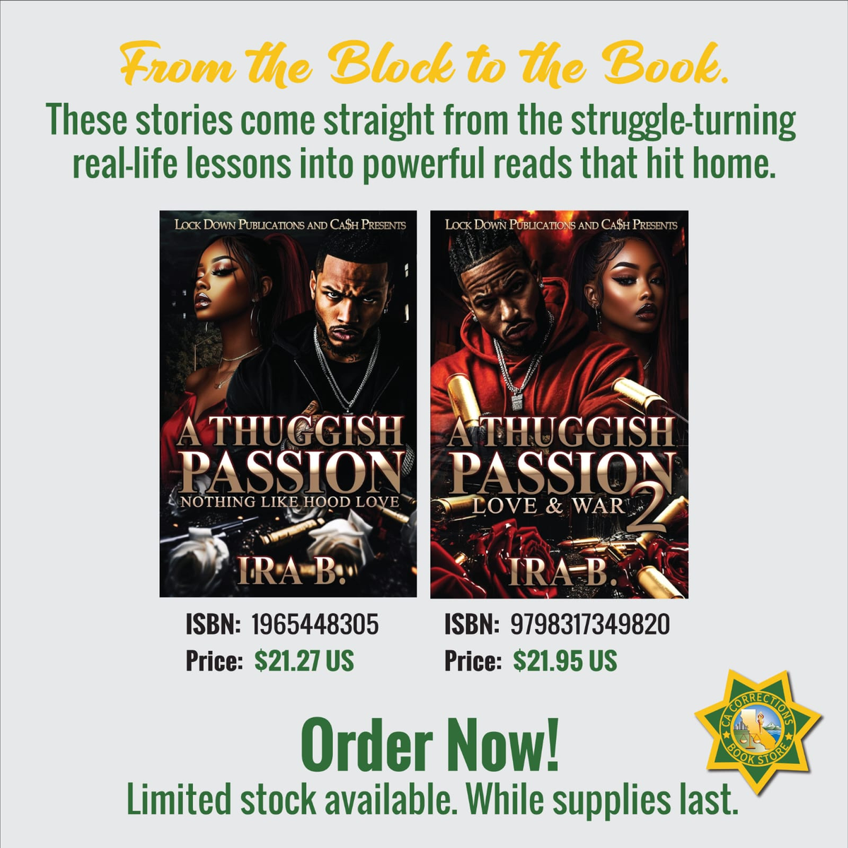 A Thuggish Passion Bundle — Nothing Like Hood Love & Love and War by Ira B., Lock Down Publications