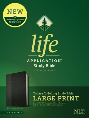 NLT Life Application Study Bible, Third Edition, Large Print (Leatherlike, Black/Onyx) Bible Tyndale House Publishers