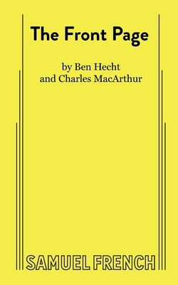 The Front Page Paperback Samuel French, Inc.