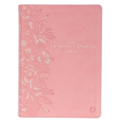 The Spiritual Growth Bible, Study Bible, NLT - New Living Translation Holy Bible, Faux Leather, Pink Christian Art Gifts
