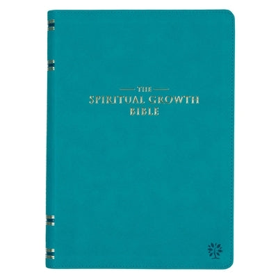 The Spiritual Growth Bible, Study Bible, NLT - New Living Translation Holy Bible, Faux Leather, Teal Bible Christian Art Gifts