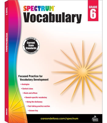 Spectrum Vocabulary, Grade 6: Volume 89 Paperback Spectrum