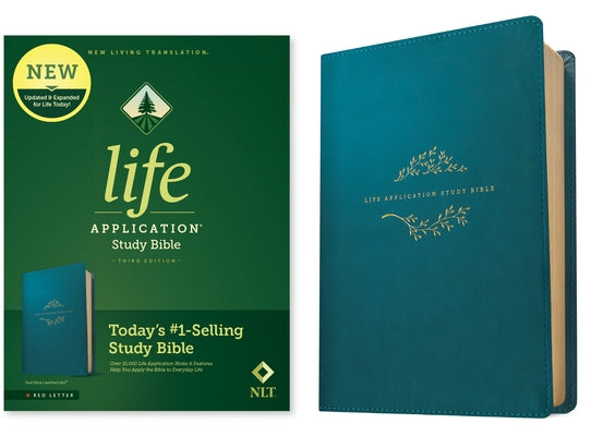 NLT Life Application Study Bible, Third Edition (Red Letter, Leatherlike, Teal Blue) Bible Tyndale House Publishers