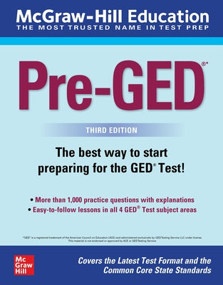 McGraw-Hill Education Pre-Ged, Third Edition Paperback McGraw-Hill Companies