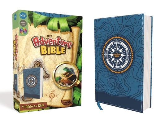 Niv, Adventure Bible, Leathersoft, Blue, Full Color Bible Zonderkidz