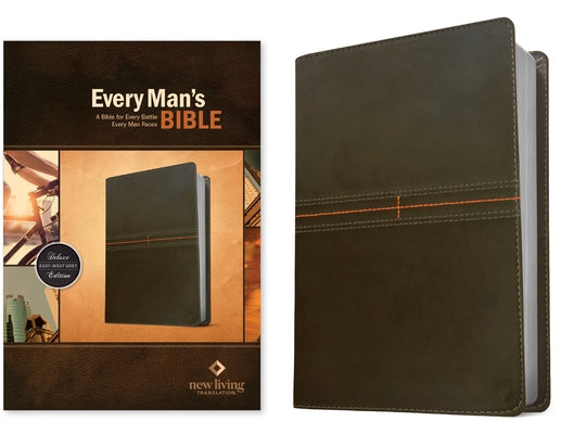 Every Man's Bible NLT (Leatherlike, East-West Grey) Bible Tyndale House Publishers