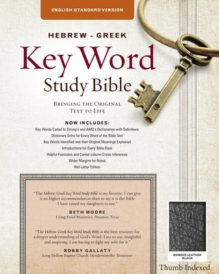 The Hebrew-Greek Key Word Study Bible: ESV Edition, Black Bonded Leather Indexed Bible AMG Publishers