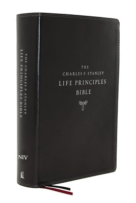 Niv, Charles F. Stanley Life Principles Bible, 2nd Edition, Leathersoft, Black, Thumb Indexed, Comfort Print: Holy Bible, New International Version by Stanley, Charles F.