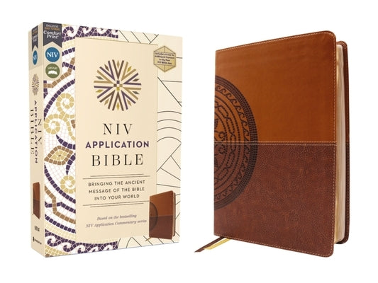 NIV Application Bible, Leathersoft, Brown, Red Letter, Comfort Print: Bringing the Ancient Message of the Bible Into Your World Bible Zondervan