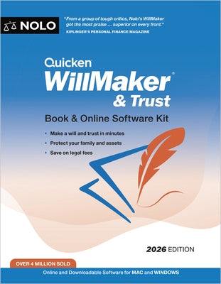 Quicken Willmaker & Trust: Book & Online Software Kit by Nolo, Editors Of
