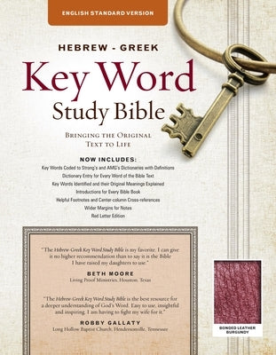 The Hebrew-Greek Key Word Study Bible: ESV Edition, Burgundy Bonded Leather Bible AMG Publishers