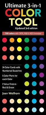 Ultimate 3-In-1 Color Tool: -- 24 Color Cards with Numbered Swatches -- 5 Color Plans for Each Color -- 2 Value Finders Red & Green Other C&T Publishing