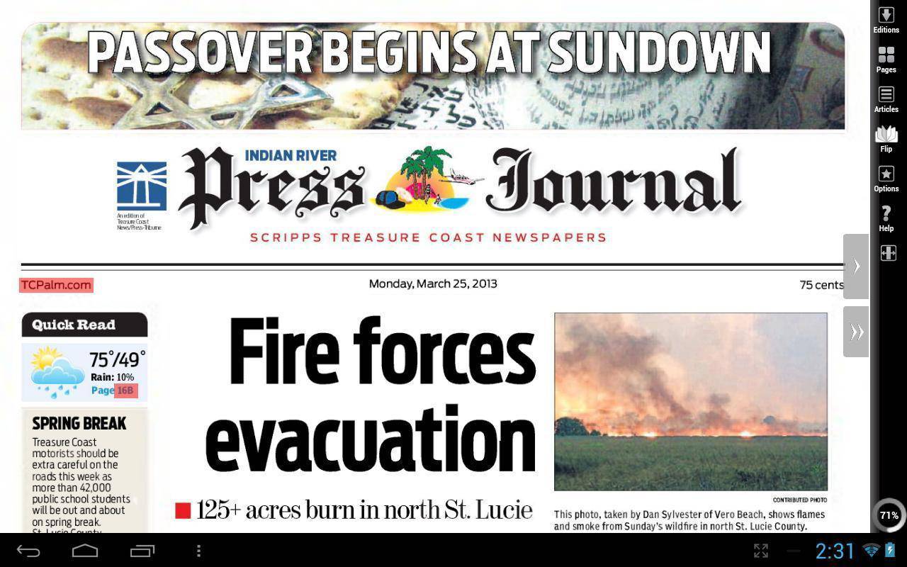 Indian River Press Journal Sunday Only Delivery For 12 Weeks - CA Corrections Book Store