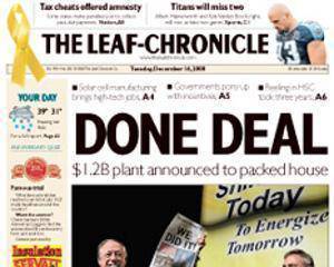 The Leaf Chronicle Fri, Sat & Sun 3 Day Delivery for 12 Weeks - CA Corrections Book Store