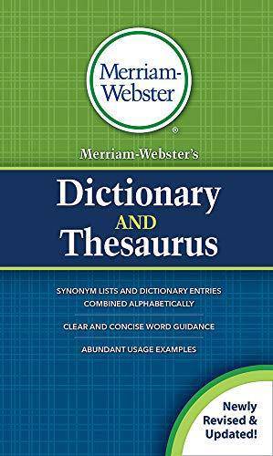 Merriam-Webster's Dictionary and Thesaurus Dictionary Merriam-Webster