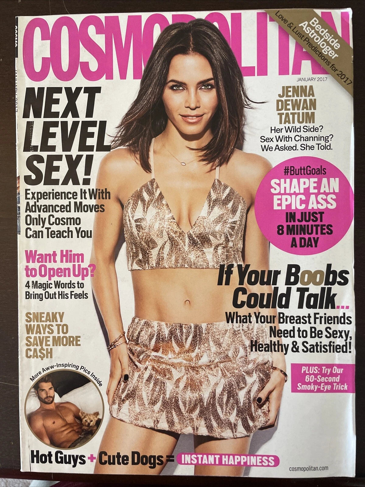 COSMOPOLITAN Magazine January 2017 Jenna Dewan Tatum Hot Guys Pics Near Mint