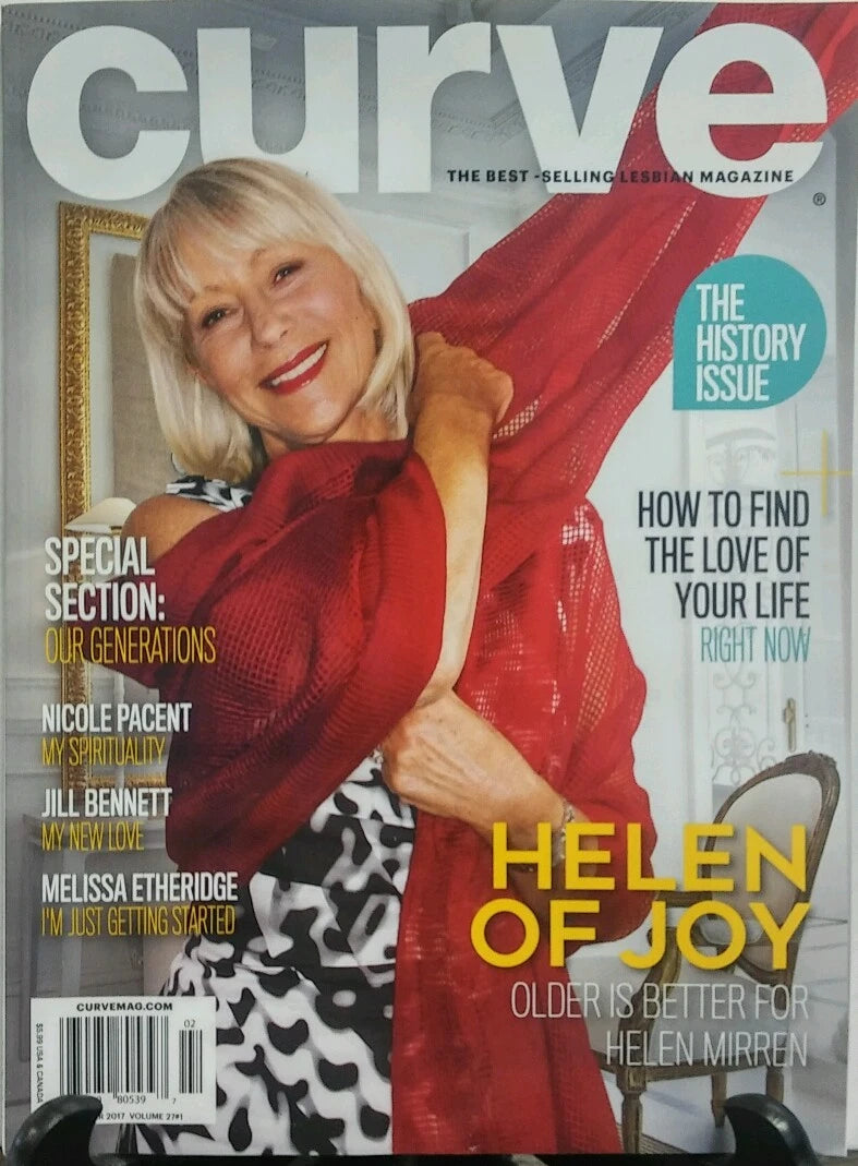 Curve Feb March 2017 Helen Mirren History Issue Lesbian diva out FREE SHIPPING