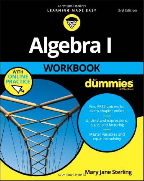 Algebra I Workbook for Dummies - CA Corrections Bookstore